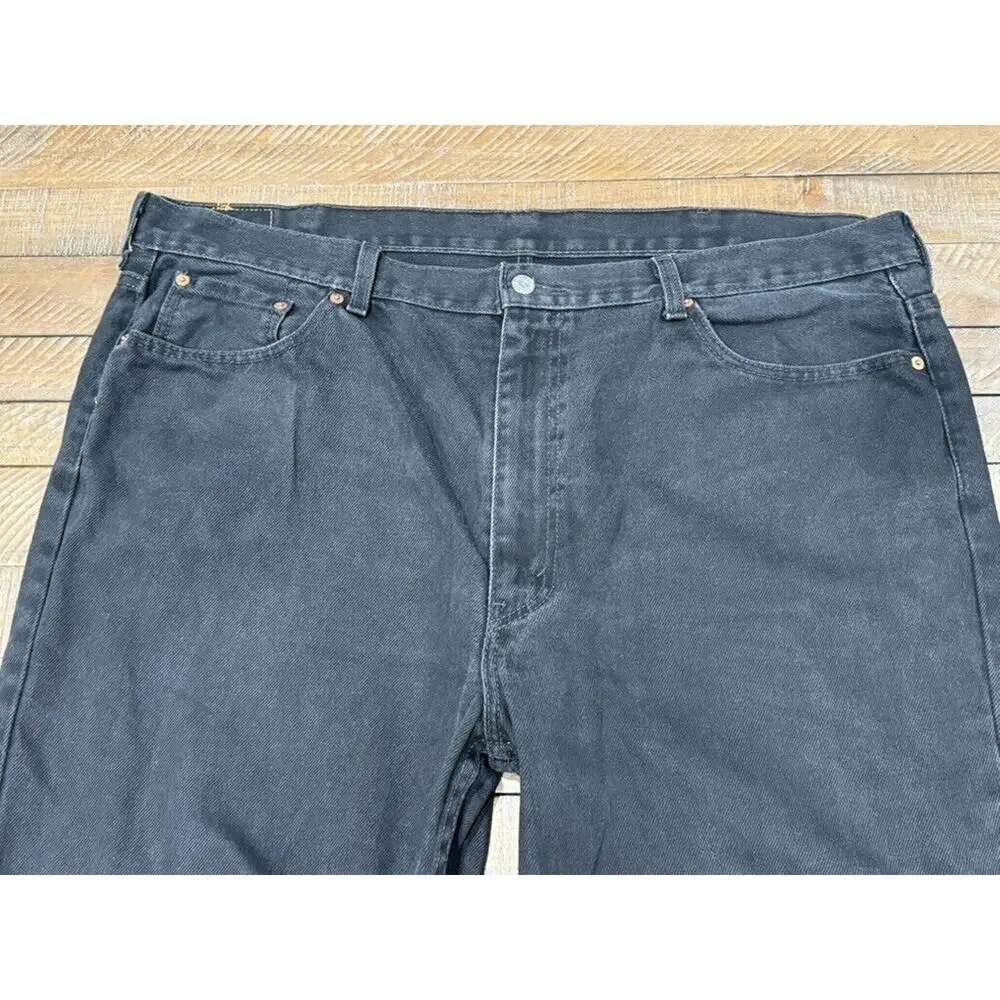 LEVI STRAUSS 550 Waterless Jeans Men 44x30 Straight Leg Black Denim